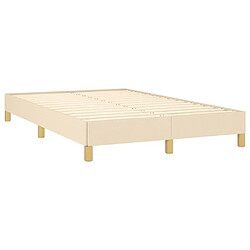 Acheter Maison Chic Lit adulte- Lit + matelas,Sommier à lattes de lit avec matelas crème 120x190 cm tissu -GKD79464