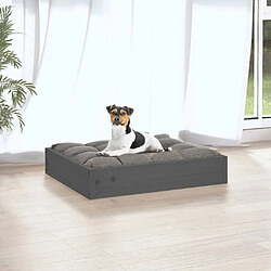 Acheter vidaXL Lit pour chien Gris 51,5x44x9 cm Bois de pin solide