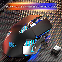 Universal Souris sans fil souris Bluetooth 3.0 / 5.0 2,4G 3 Modes 7 Boutons 1600 DPI Mouse ergonomique