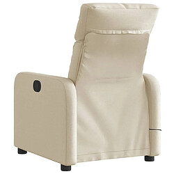 Acheter vidaXL Fauteuil inclinable de massage électrique crème tissu