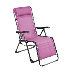 ALIZÉ Fauteuil de jardin relax Néo Framboise.