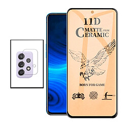 PHONECARE KIT Film de Verre Trempé CeramicGlass Full Cover + Film Caméra pour Samsung Galaxy A52s 5G