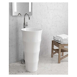 Karag Lavabo totem rond à 1 trou ELYSEE 83x42x42 cm en céramique