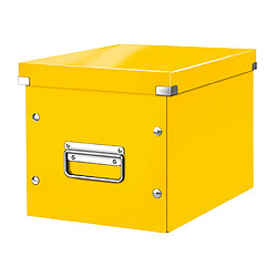 Boîte de rangement carton Leitz Click & Store Wow Cube Format M jaune