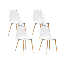 Beliani Lot de 4 chaises TAKILMA Transparent