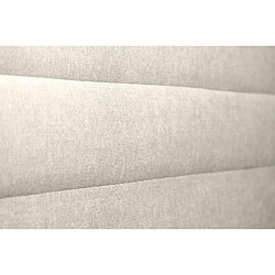 Sommeil de plomb Lit coffre 160x200cm avec tête de lit lignes Tissu Beige clair - Hauteur totale : 39cm