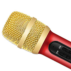 Acheter Ordinateur Micro En Direct De Microphone à Condensateur DJ KTV Karaoke Sans Fil Pour Android Rouge