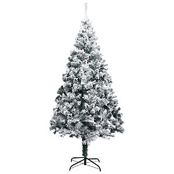 vidaXL Sapin de Noël artificiel avec neige floquée Vert 300 cm PVC