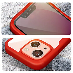 Avizar Coque 360° pour iPhone 13 Dos Rigide Protection Écran Contour rouge pas cher