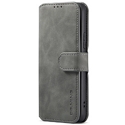 Etui en PU DG.MING style rétro avec support gris pour votre Samsung Galaxy S22 Plus 5G