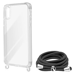 Avizar Coque Lanière pour iPhone XR Rigide Bumper Série Corda Transparent