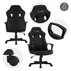 Avis ML DESIGN MODERN LIVING Chaise de gamer avec fonction bascule assise large noir en similicuir ML-Design