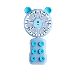 Well Star WT 9101 Petit Ours Lapin Mini Support de Téléphone pour Ventilateur USB avec Mode de Lumière Colorée Six ventouses en silicone Petit Ventilateur Portatif Air Coo pas cher