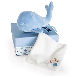 Avis Doudou et Compagnie Mini peluche Baleine avec doudou - bleu - 15 cm