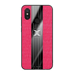 Wewoo Coque Souple Pour Xiaomi Mi 8 XINLI Stitching Tissu Étui de protection antichoc TPU Rouge