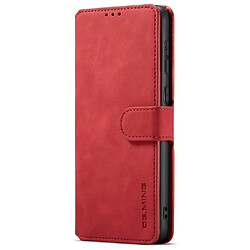 Etui en PU DG.MING style rétro, fermeture magnétique, antichoc avec support rouge pour votre Samsung Galaxy A33 5G