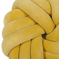 Acheter Beliani Coussin AKOLA Velours 30 x 30 cm Unicolore Moutarde