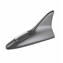 Lampe de signalisation d'antenne de toit d'aileron de requin de voiture solaire LED clignotant universel - gris