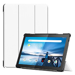 Etui en PU support triple blanc pour votre Lenovo Tab M10 TB-X605F