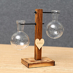 Avis Décor De Bureau De Cadre En Bois Transparent De Pot De Fleur De Vase De Plante Hydroponique B