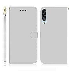 Wewoo Housse Coque Etui à rabat horizontal surface imitée pour Galaxy A90 5G avec supportfentes de cartes et porte-monnaie et lanière argent