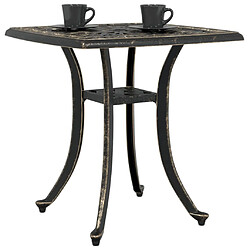 Avis vidaXL Table de jardin bronze 53x53x53 cm aluminium coulé