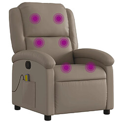 vidaXL Fauteuil de massage inclinable Cappuccino Similicuir