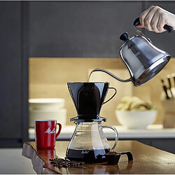 Melitta Bouilloire, Compatible avec Tous les Types de Cuisinières, Poignée Anti-brûlure, 0,7 L, Pour Over, Acier Inoxydable