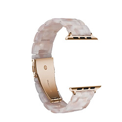 Wewoo Bracelet de montre en résine Simple Fashion pour Apple Watch séries 5 et 4 40 mm et séries 3 et 2 et 1 38 mm fleur rose