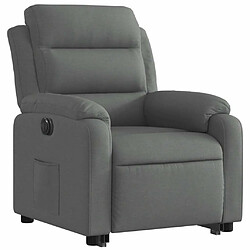 Avis Maison Chic Fauteuil Relax pour salon, Fauteuil inclinable électrique gris foncé tissu -GKD78251