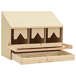 Acheter vidaXL Pondoir 3 compartiments 72x33x54 cm bois de pin massif