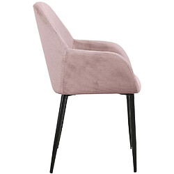 Acheter The Home Deco Factory Fauteuil en velours cotelé Giulia (Lot de 2) rose poudré.