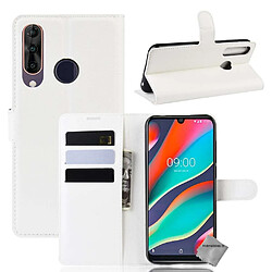 Htdmobiles Housse etui portefeuille pour Wiko View 3 Pro + film ecran - BLANC