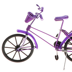 Acheter Vélo modèle en aluminium au 1:10 avec panier jouet artisanal violet