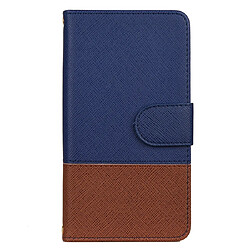 Wewoo Coque Pour iPhone 11 Étui à rabat en cuir avec support et cadre photo emplacements cartes et portefeuille bleu