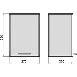 Avis Emuca Poubelle de cuisine 12 litres en aluminium ouverture à pédale.