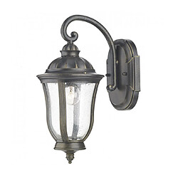 Luminaire Center Applique murale Johnson noir doré et verre 1 ampoule