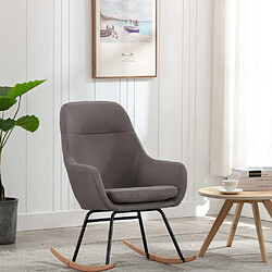 Maison Chic Chaise à bascule | Fauteuil Relax, design moderne Gris clair Tissu -GKD82420