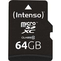 Acheter GUPBOO Carte mémoire microSD INTENSO 64GB + adaptateur SD,JL340