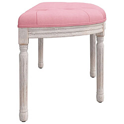 Avis vidaXL Banc Rose 110,5x45x49 cm Velours