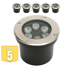 HOROZ ELECTRIC Lot de 5 Spots LED encastrables étanches 6W 600lm 4000K IP67