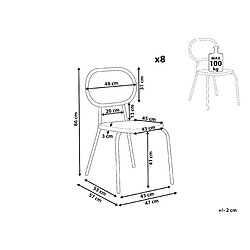 Avis Beliani Lot de 8 chaises PRATELLO Naturel