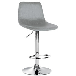 Non Tabouret de bar Divo velours chrome