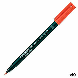 Marqueur permanent Staedtler Lumocolor 313-2 S Rouge 0,4 mm (10 Unités)