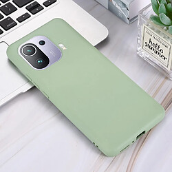 Coque en silicone Liquide avec sangle pratique souple vert pour votre Xiaomi Mi 11 Pro