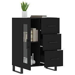 Avis vidaXL Buffet noir 69,5x34x90 cm bois d'ingénierie