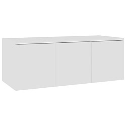 vidaXL Meuble TV Blanc 80x34x30 cm Bois d'ingénierie