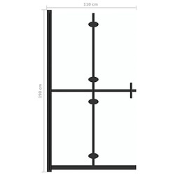 vidaXL Paroi de douche pliable Verre ESG transparent 110x190 cm pas cher