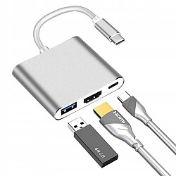 GUPBOO Adaptateur 3 en 1 Hub USB-C HDMI vers MacBook,JL2453