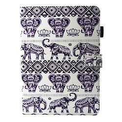 Wewoo Coque pour iPad mini 4 / mini 3 / mini 2 / mini Universal Elephant Lotus modèle horizontal en cuir flip étui de protection avec titulaire et emplacements cartes de sommeil